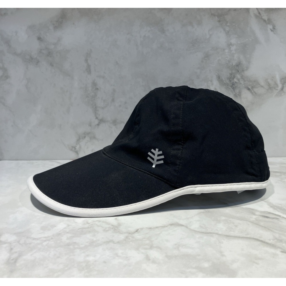 Coolibar Hat Cap Strap Back Unisex S/M Black Lenny Sport UPF 50+ Sun UV
